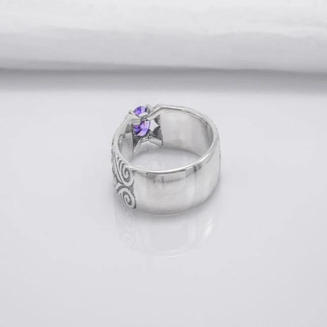 925 Silver Ring With Unique Ornament, Handcrafted Ring - Image 5