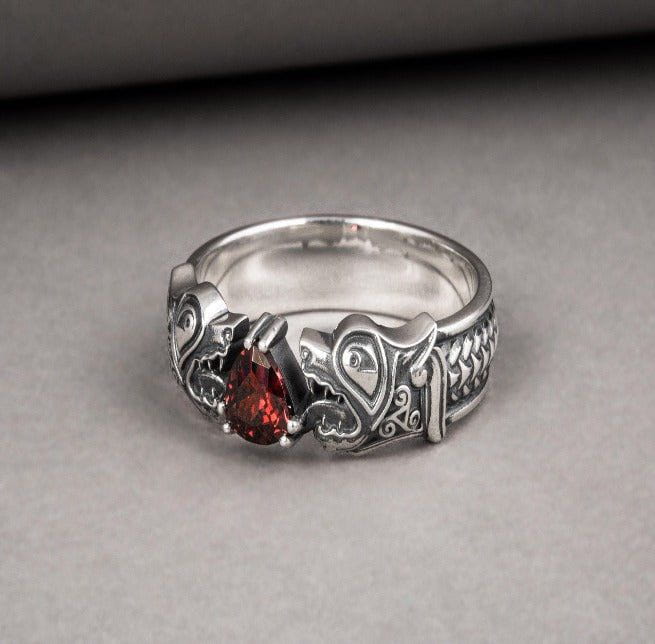 Fenrir Wolf Viking Ring | Handcrafted Sterling Silver - Image 3