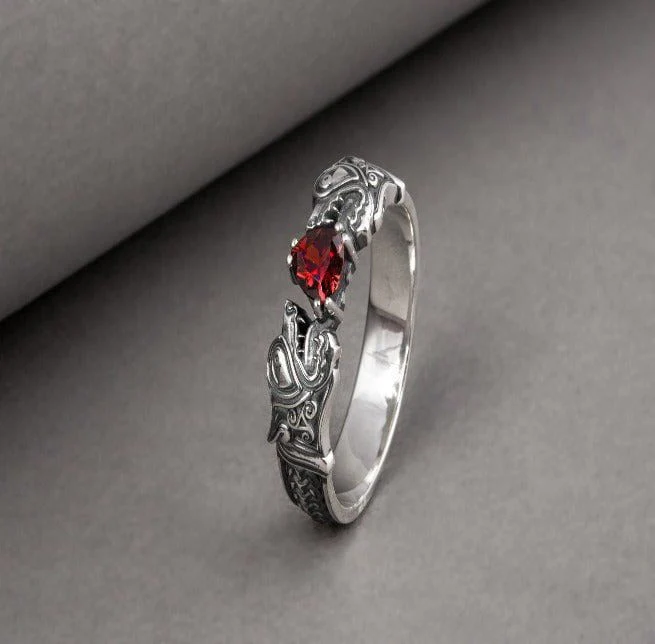 Fenrir Wolf Viking Ring | Handcrafted Sterling Silver - Image 4