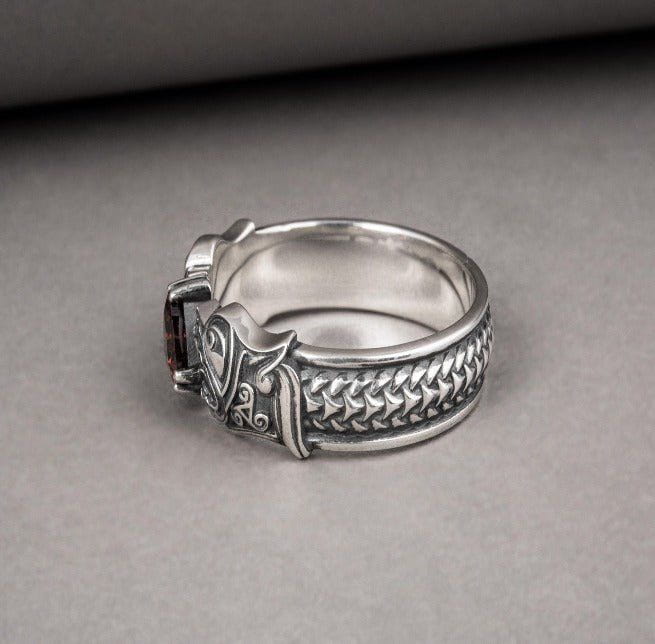 Fenrir Wolf Viking Ring | Handcrafted Sterling Silver - Image 5