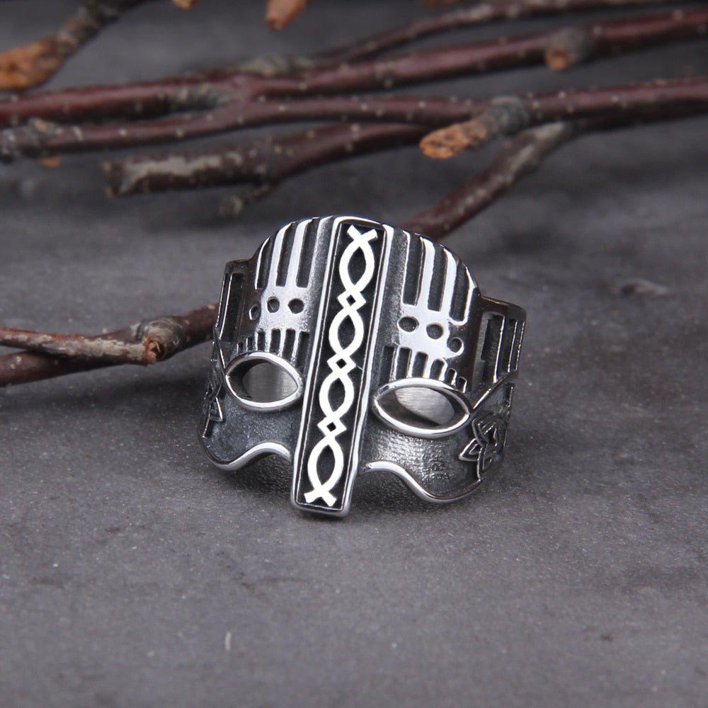 Viking Warrior Battle Helm Steel Ring - Image 3