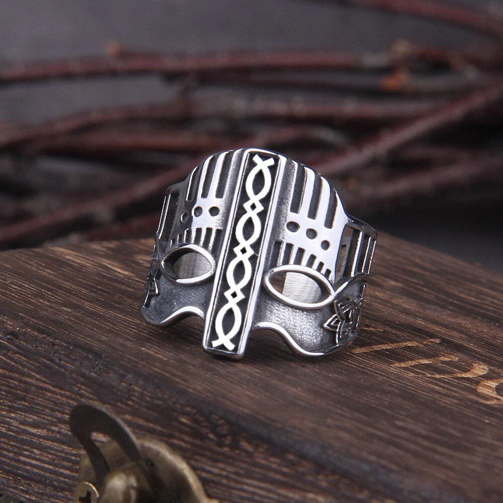 Viking Warrior Battle Helm Steel Ring - Image 5