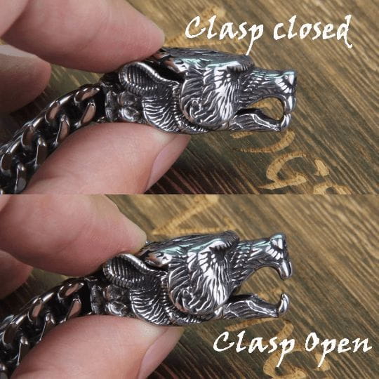 Bear Jewelry Berserker Bear Bracelet - Steel Norse Viking Jewelry - Image 8