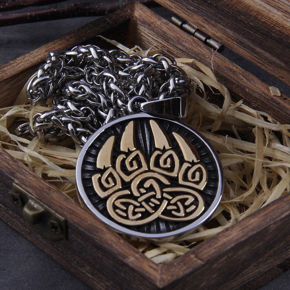 Berserker Bear Paw Knotwork Necklace - Image 3