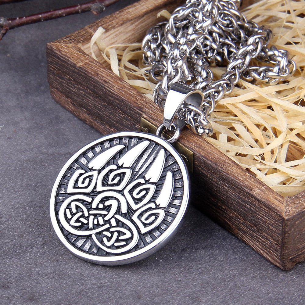 Berserker Bear Paw Knotwork Necklace - Image 5