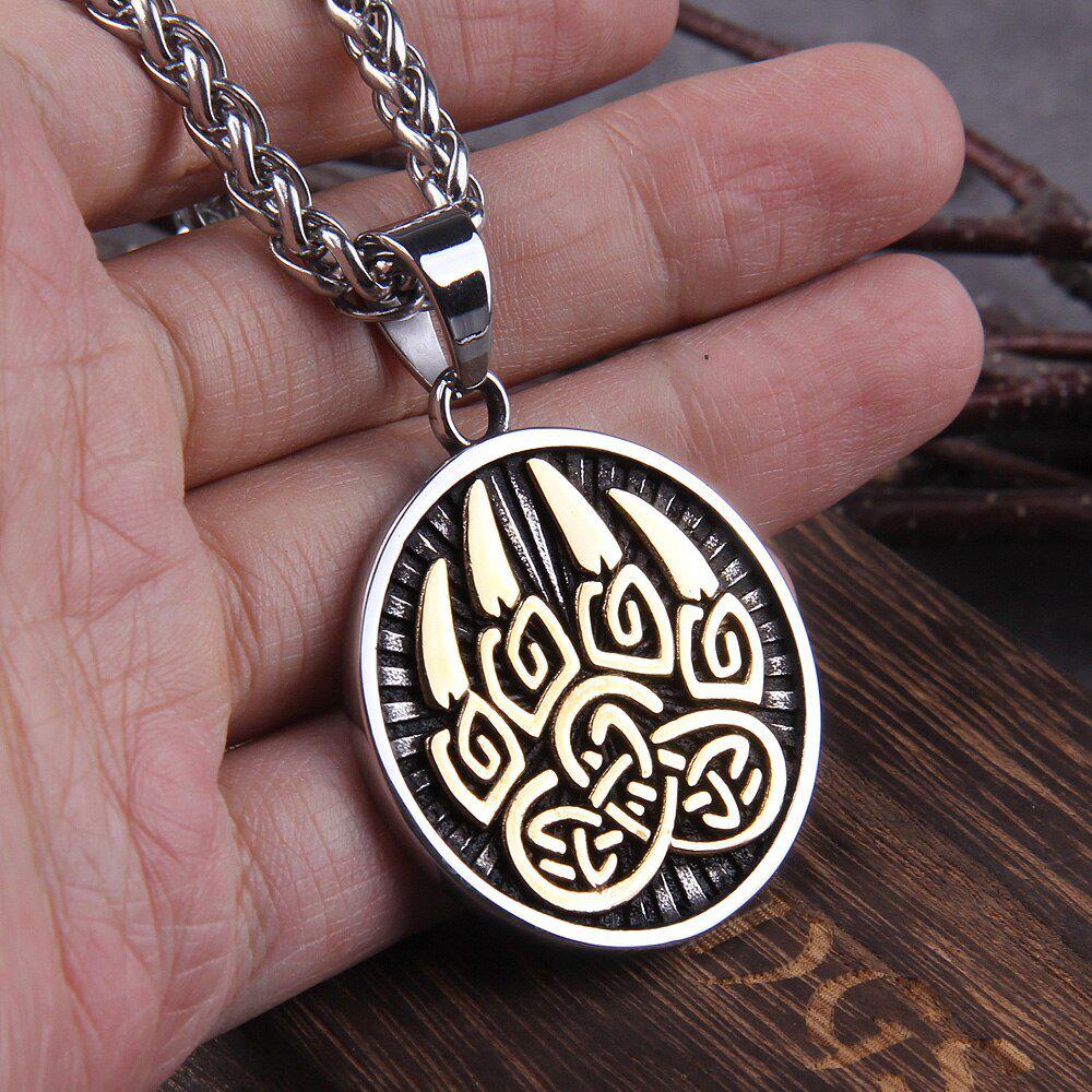Berserker Bear Paw Knotwork Necklace - Image 6
