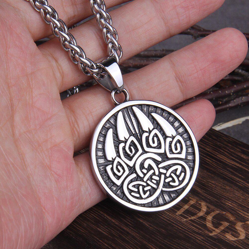 Berserker Bear Paw Knotwork Necklace - Image 7