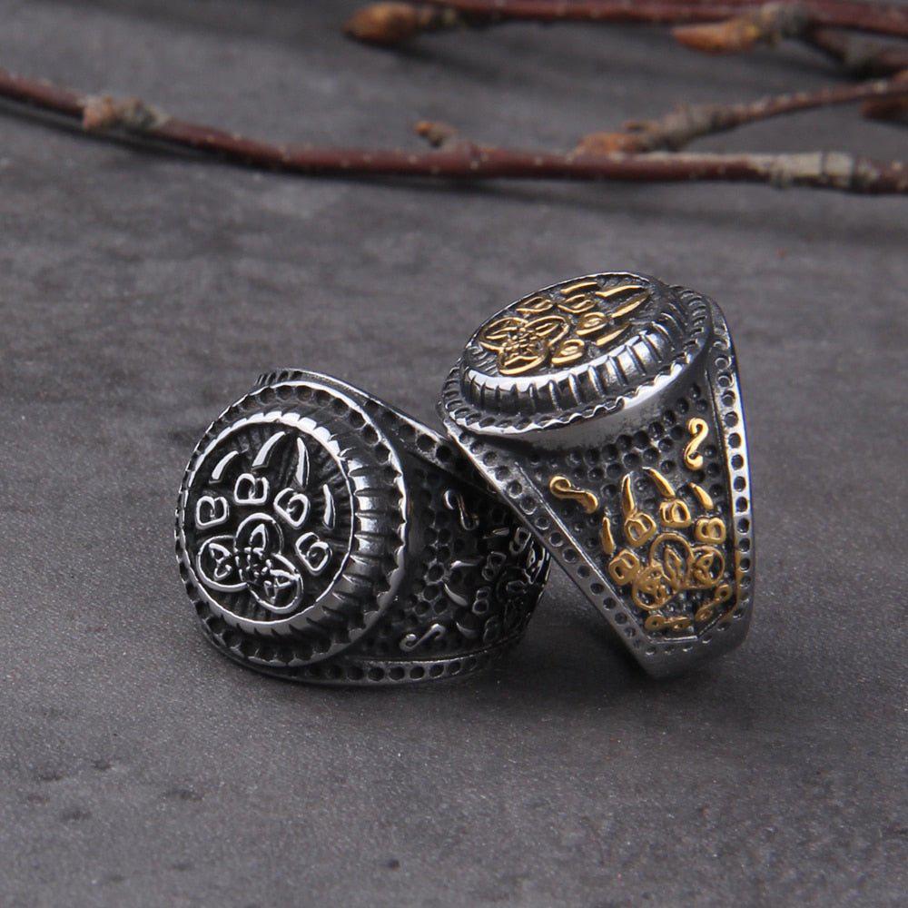 Berserker Bear Talisman Steel Ring - Image 2