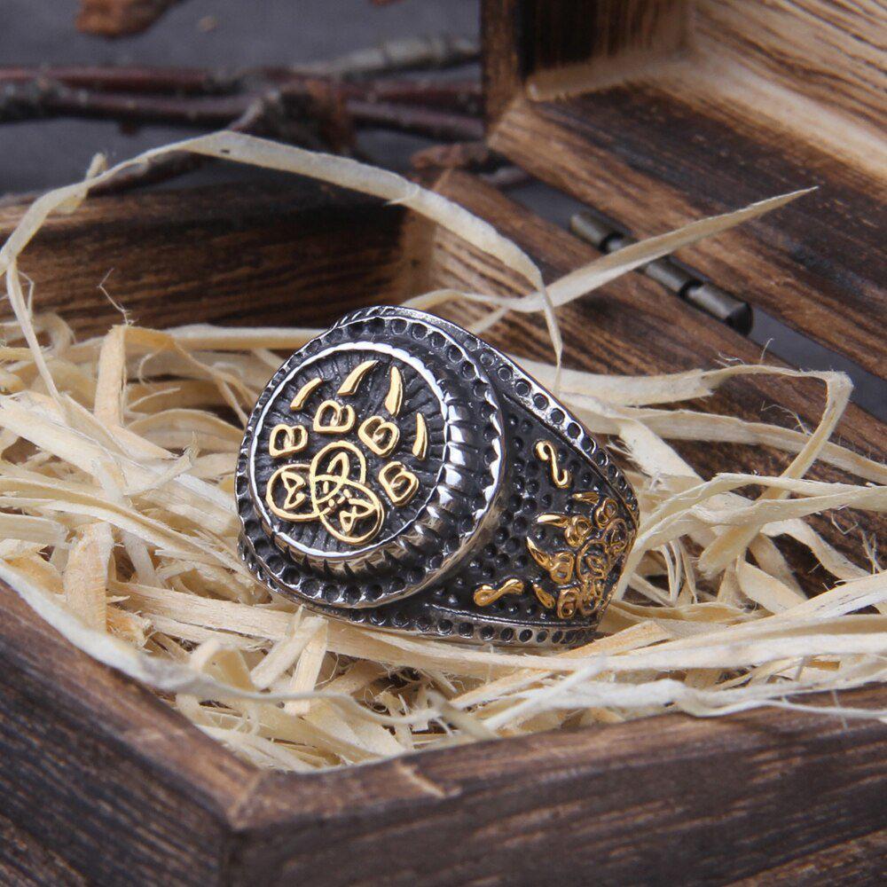 Berserker Bear Talisman Steel Ring - Image 3