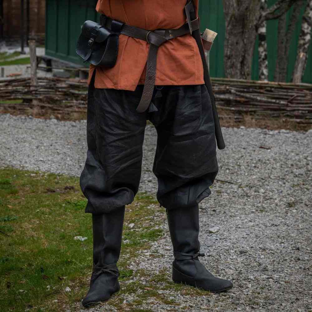 Black Linen Viking Pants - Image 4
