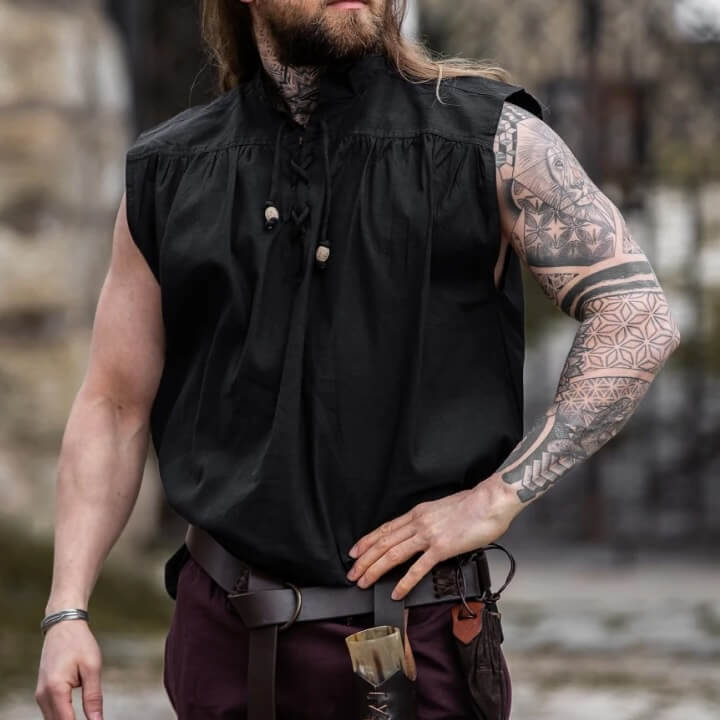 NEW Black Sleeveless Period Shirt - Image 5