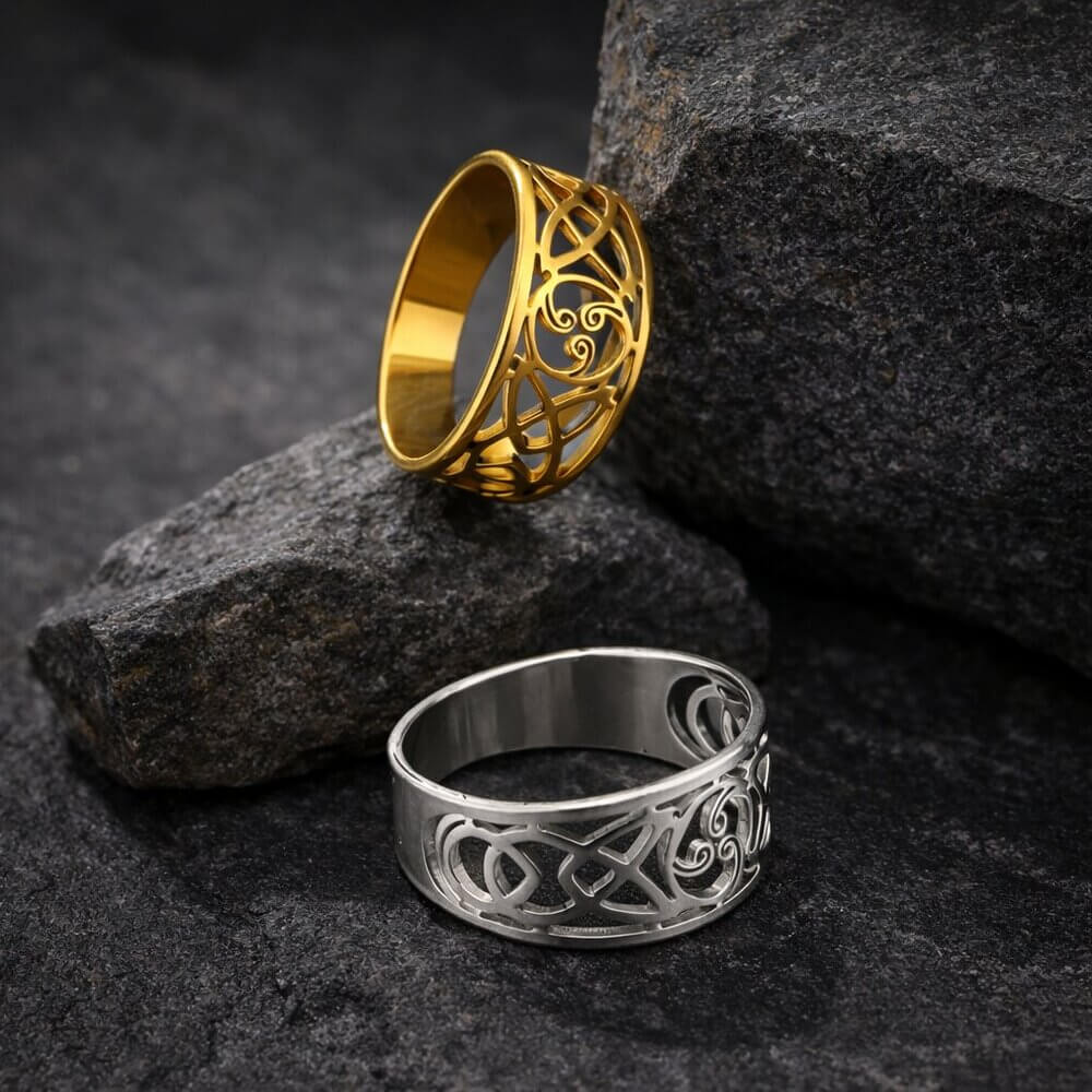 Celtic Knot Filigree Stainless Steel Ring