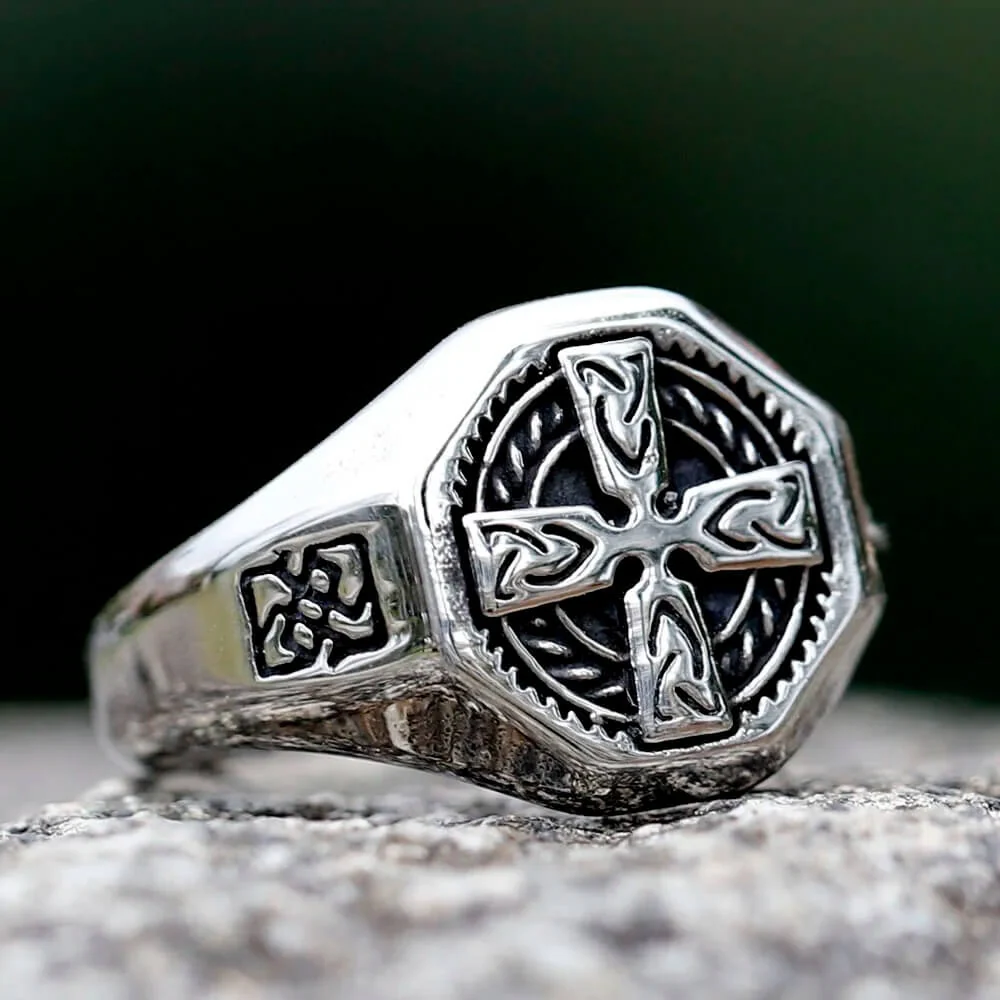 Celtic Cross Signet Ring