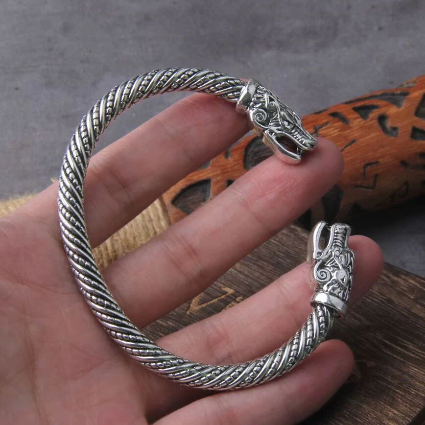 Bjorn's Forged Steel Torc Bracelet - Image 3