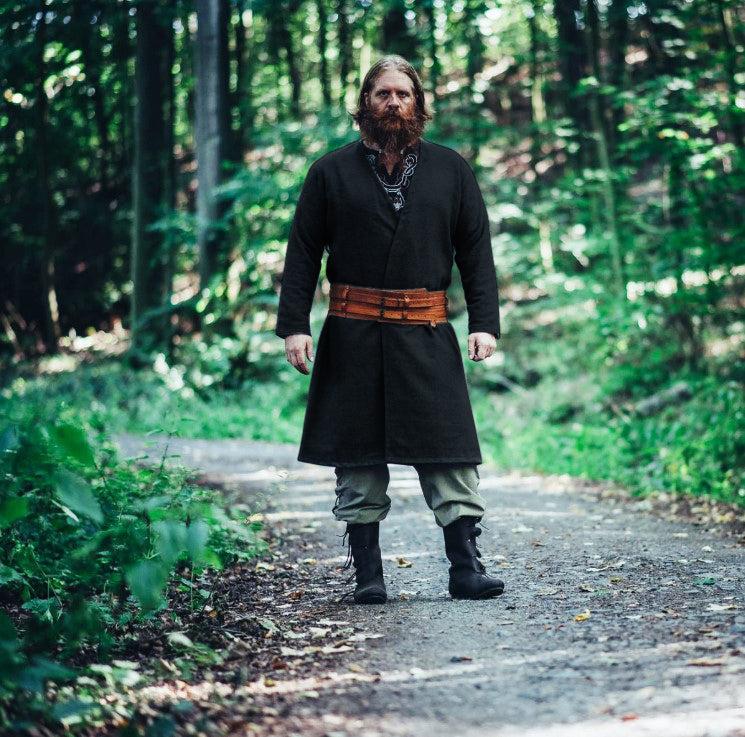 Handcrafted Wool Viking Tunic | Open Front, Knee-Length - Image 4