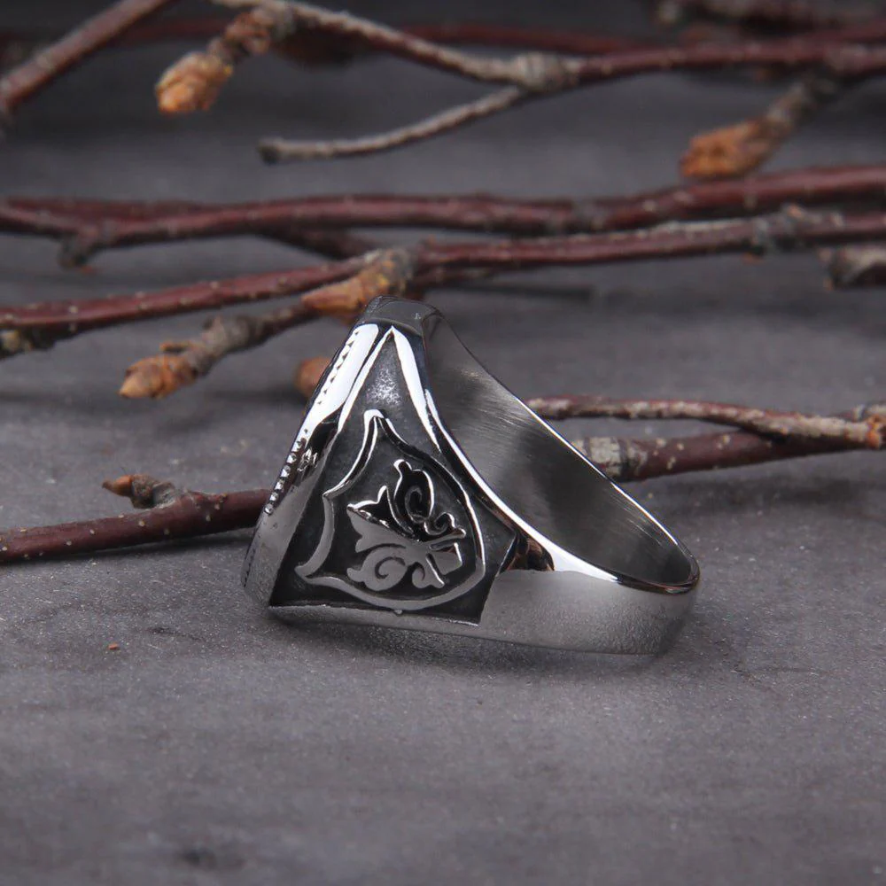 Cross Double Battle Axe Viking Ring - Image 6