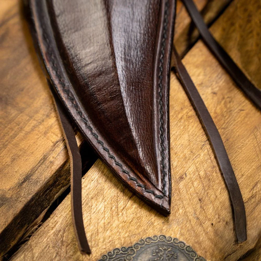 Genuine Leather Knife Scabbard in Brown or Black - Image 3