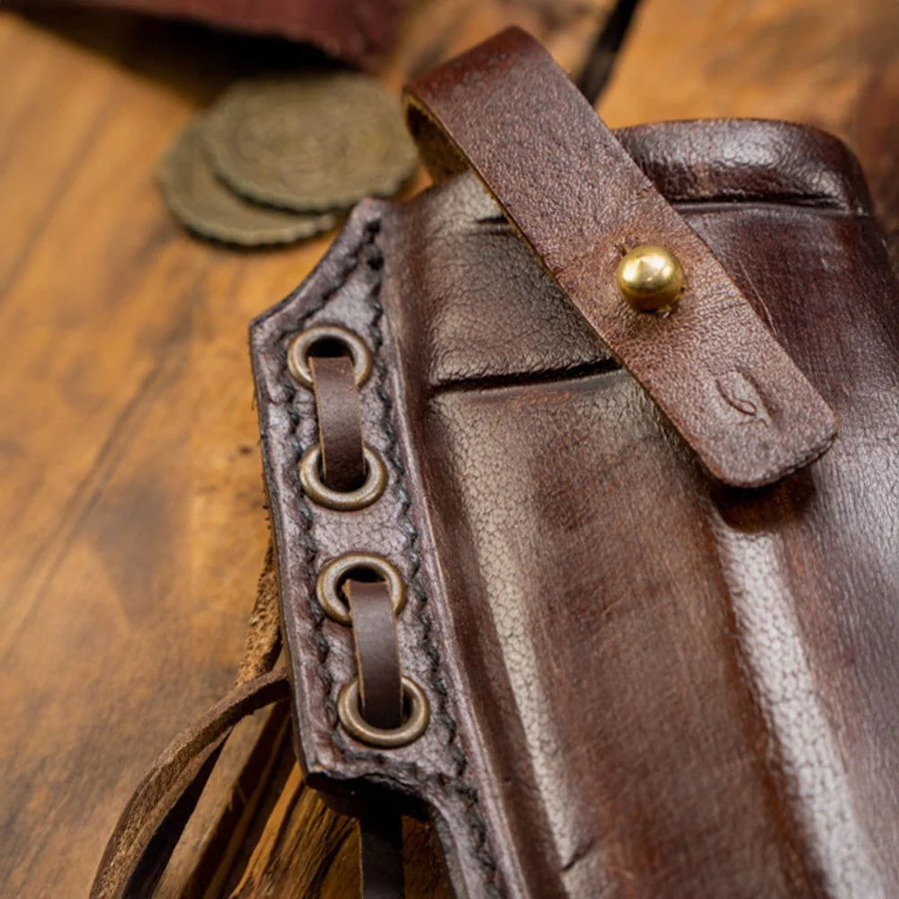 Genuine Leather Knife Scabbard in Brown or Black - Image 4