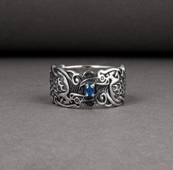 Custom Ravens of Odin Ring | 925 Silver Norse Jewelry - Image 3