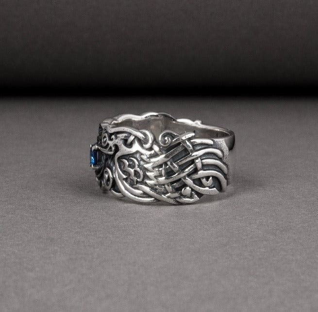 Custom Ravens of Odin Ring | 925 Silver Norse Jewelry - Image 4