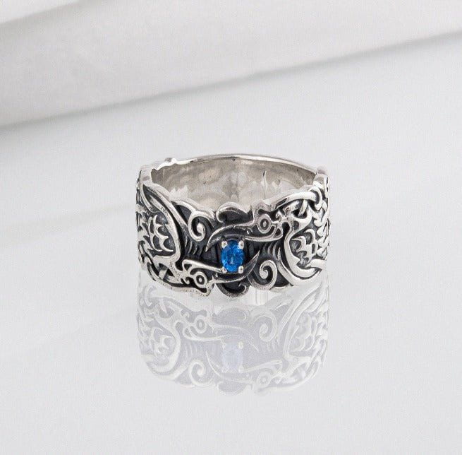 Custom Ravens of Odin Ring | 925 Silver Norse Jewelry - Image 6