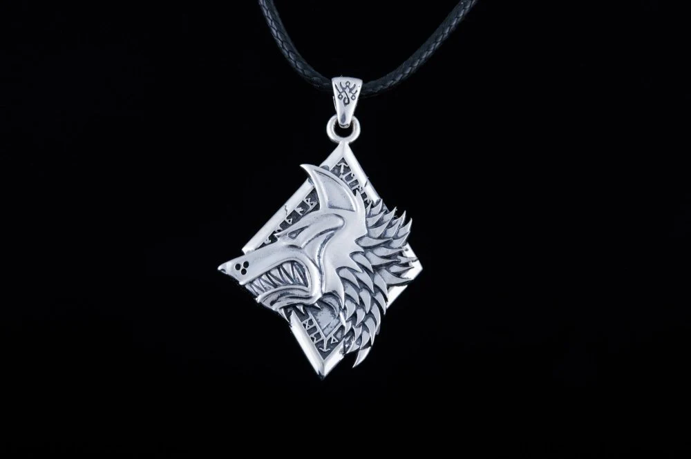 Handmade Viking Wolf Pendant | Sterling Silver, Gold, or Platinum - Image 4