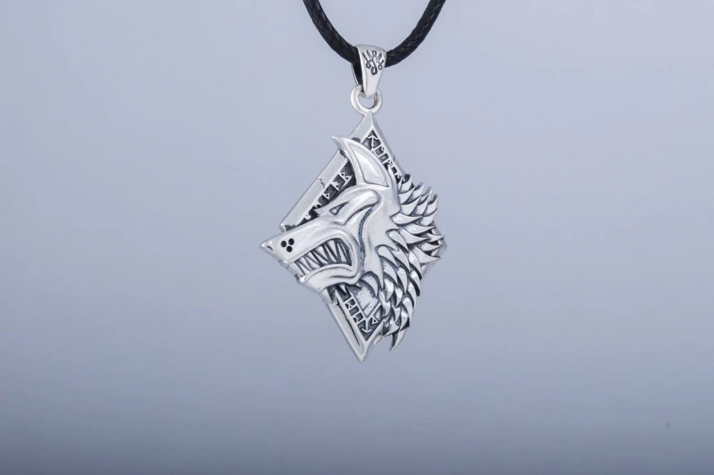 Handmade Viking Wolf Pendant | Sterling Silver, Gold, or Platinum - Image 6