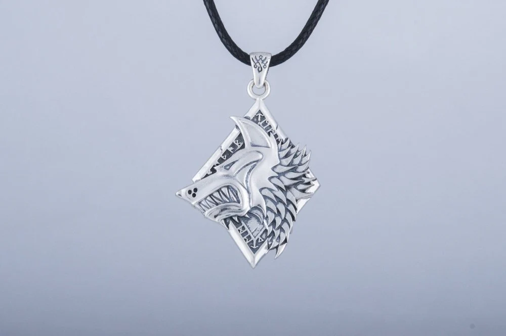 Handmade Viking Wolf Pendant | Sterling Silver, Gold, or Platinum - Image 7