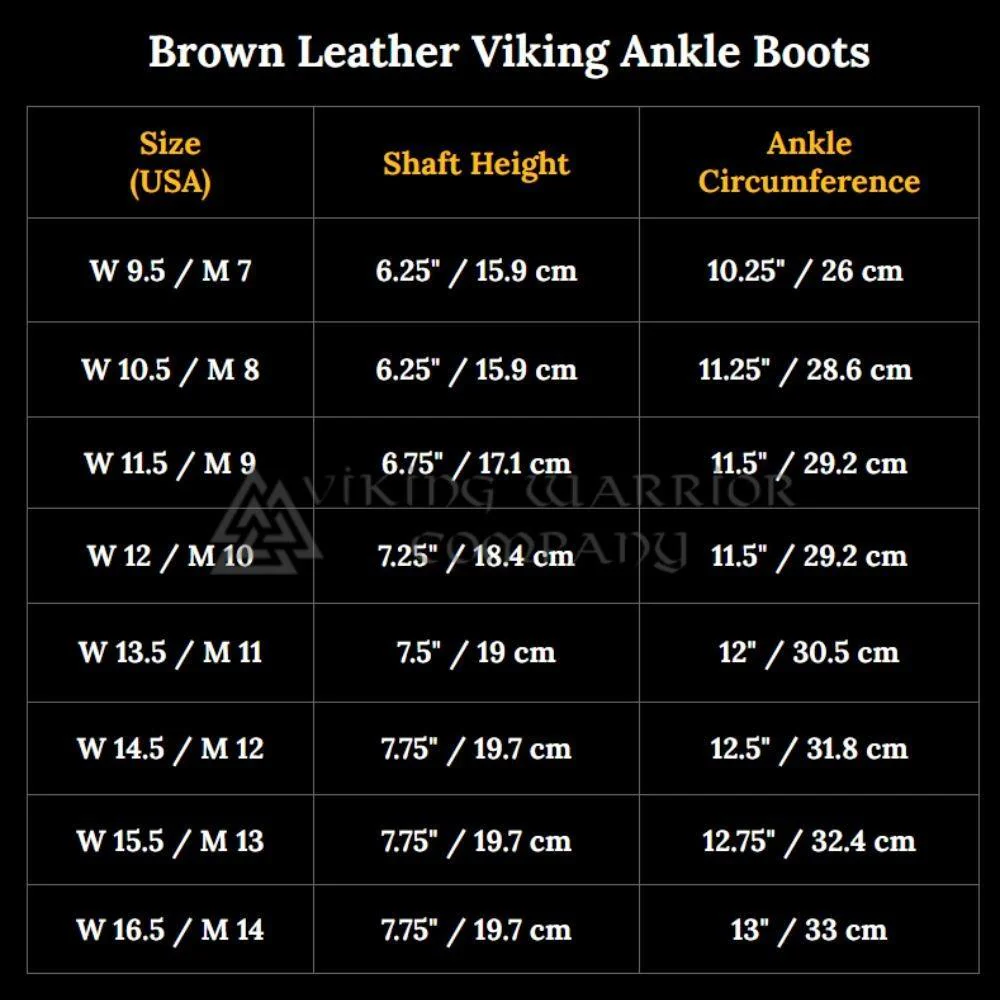 Brown Leather Viking Ankle Boots | Four-String Adjustment - Image 3