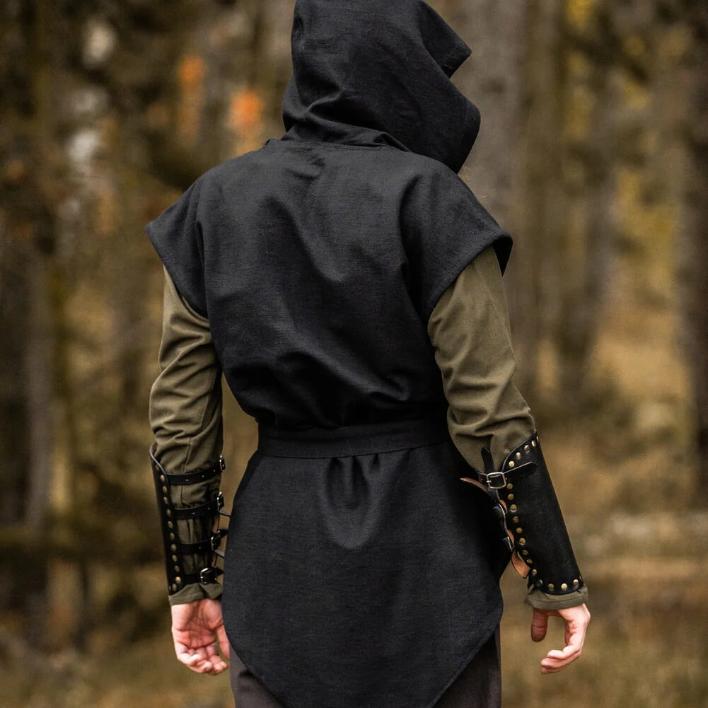 NEW Hooded Black Ranger Style Tunic - Image 4