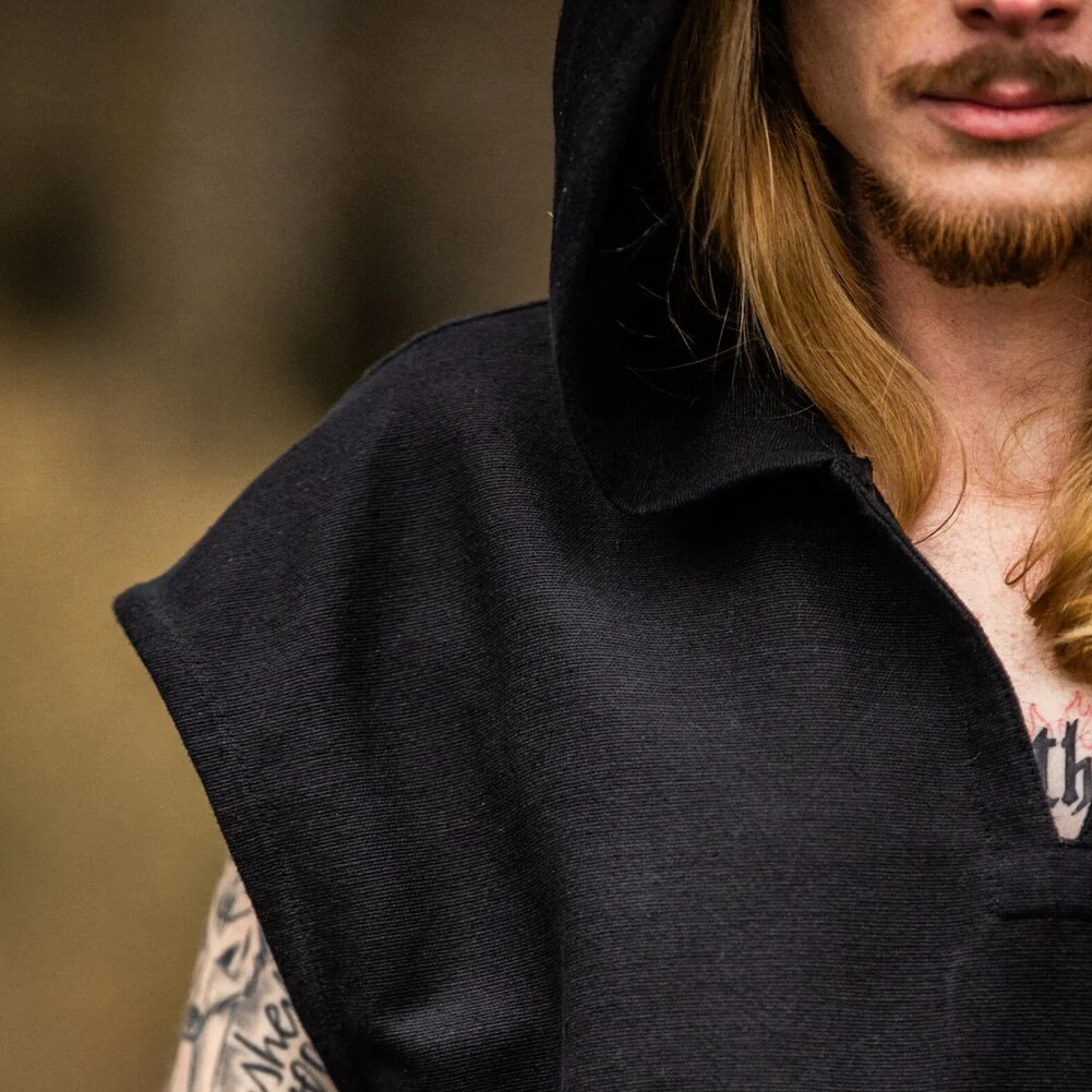 NEW Hooded Black Ranger Style Tunic - Image 6