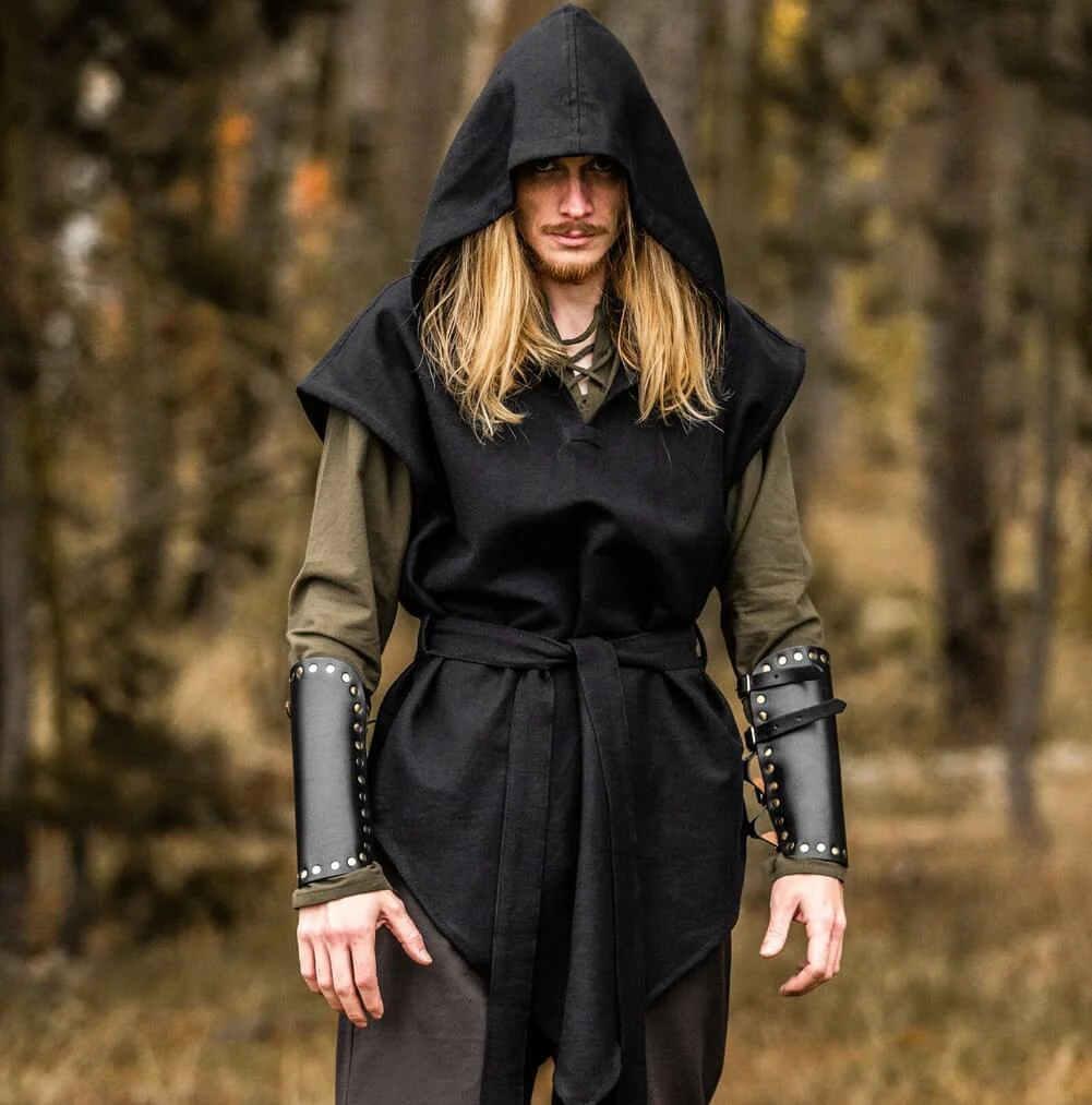 NEW Hooded Black Ranger Style Tunic - Image 7