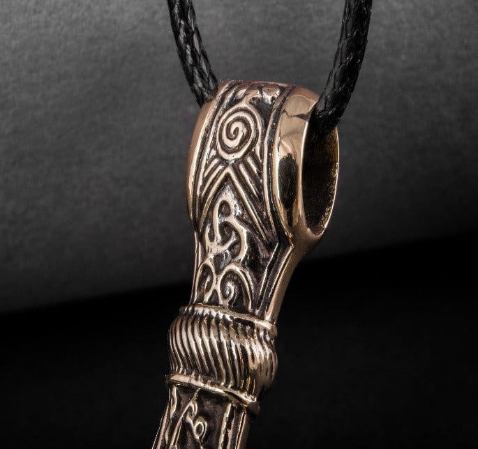 Thor's Hammer Pendant Bronze Mjolnir from Mammen Village - Image 3
