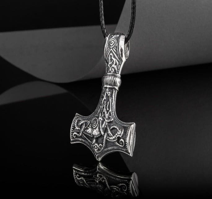 Sterling Silver Thor's Hammer Pendant | Mammen Village-Inspired Mjolnir - Image 4