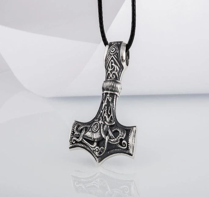 Sterling Silver Thor's Hammer Pendant | Mammen Village-Inspired Mjolnir - Image 5