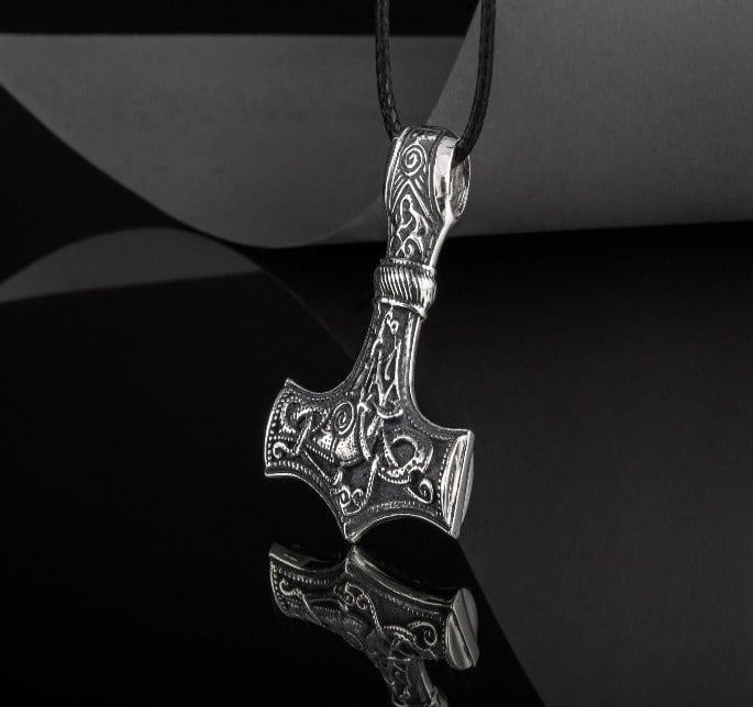 Sterling Silver Thor's Hammer Pendant | Mammen Village-Inspired Mjolnir - Image 6