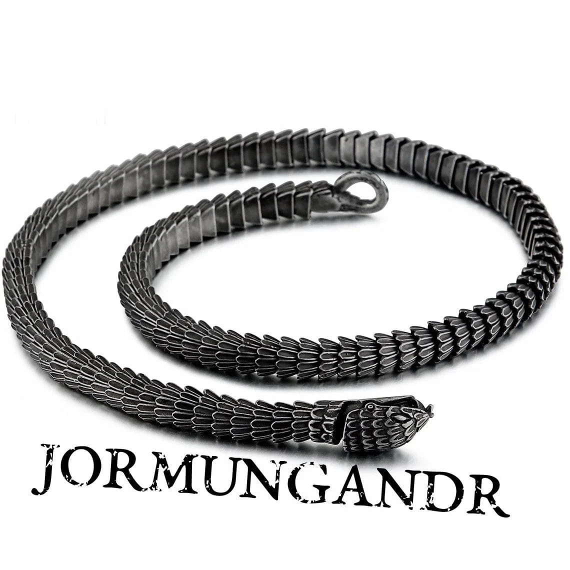 Jormungandr Segmented Viking Steel Necklace - Image 8