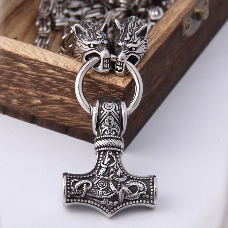 Knotwork Norse Thor's Hammer King's Chain - Image 3