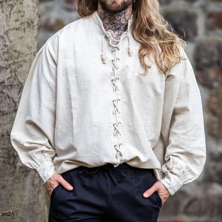 Laced Long Sleeve Viking Shirt | Adjustable Neckline - Image 5