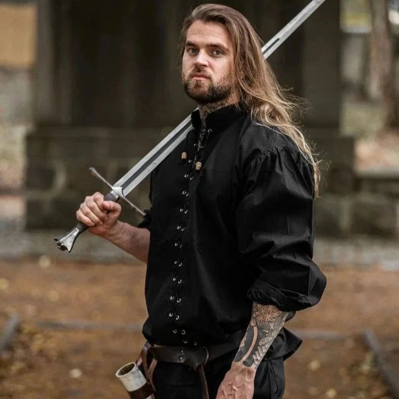Laced Long Sleeve Viking Shirt | Adjustable Neckline - Image 7
