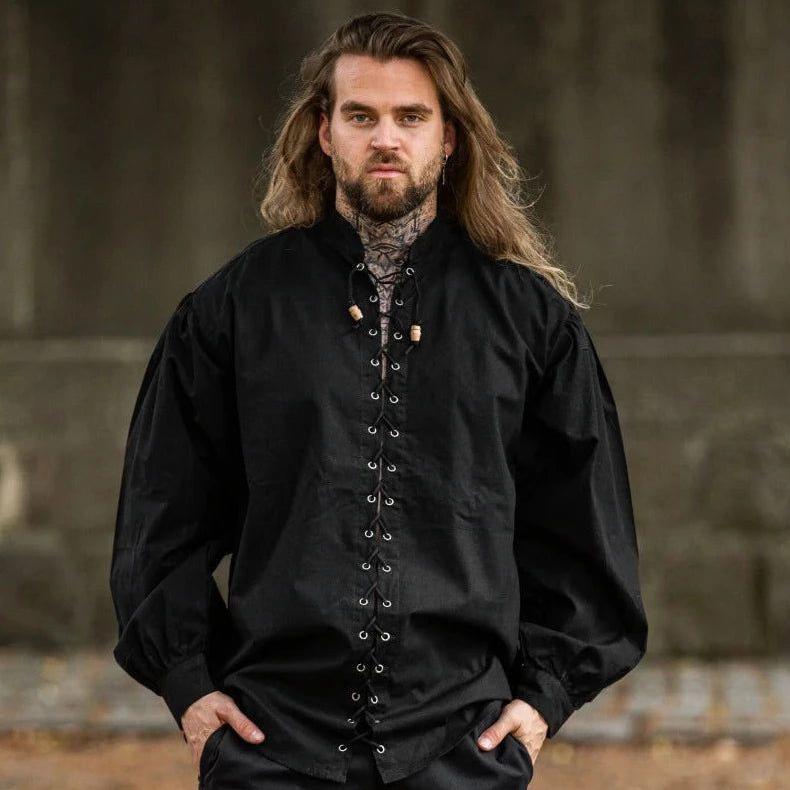 Laced Long Sleeve Viking Shirt | Adjustable Neckline - Image 8