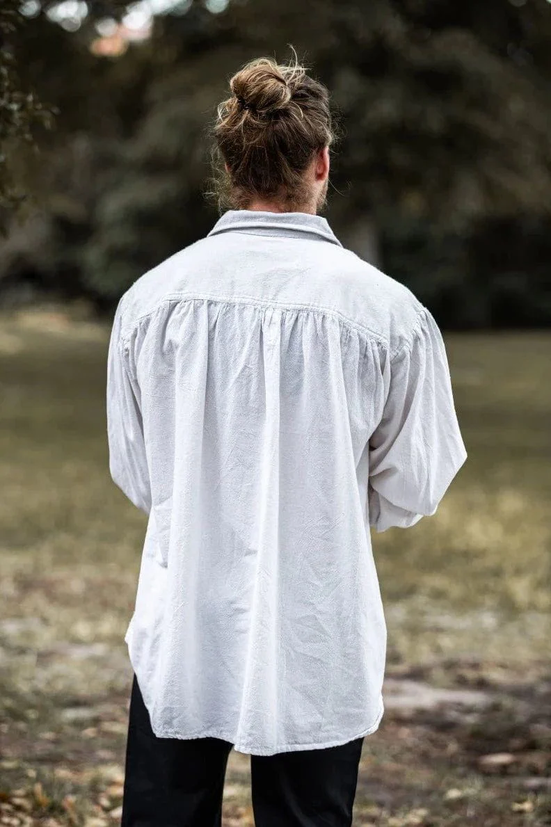 Loose Viking Shirt with Collar | V-Neck Design - Image 7