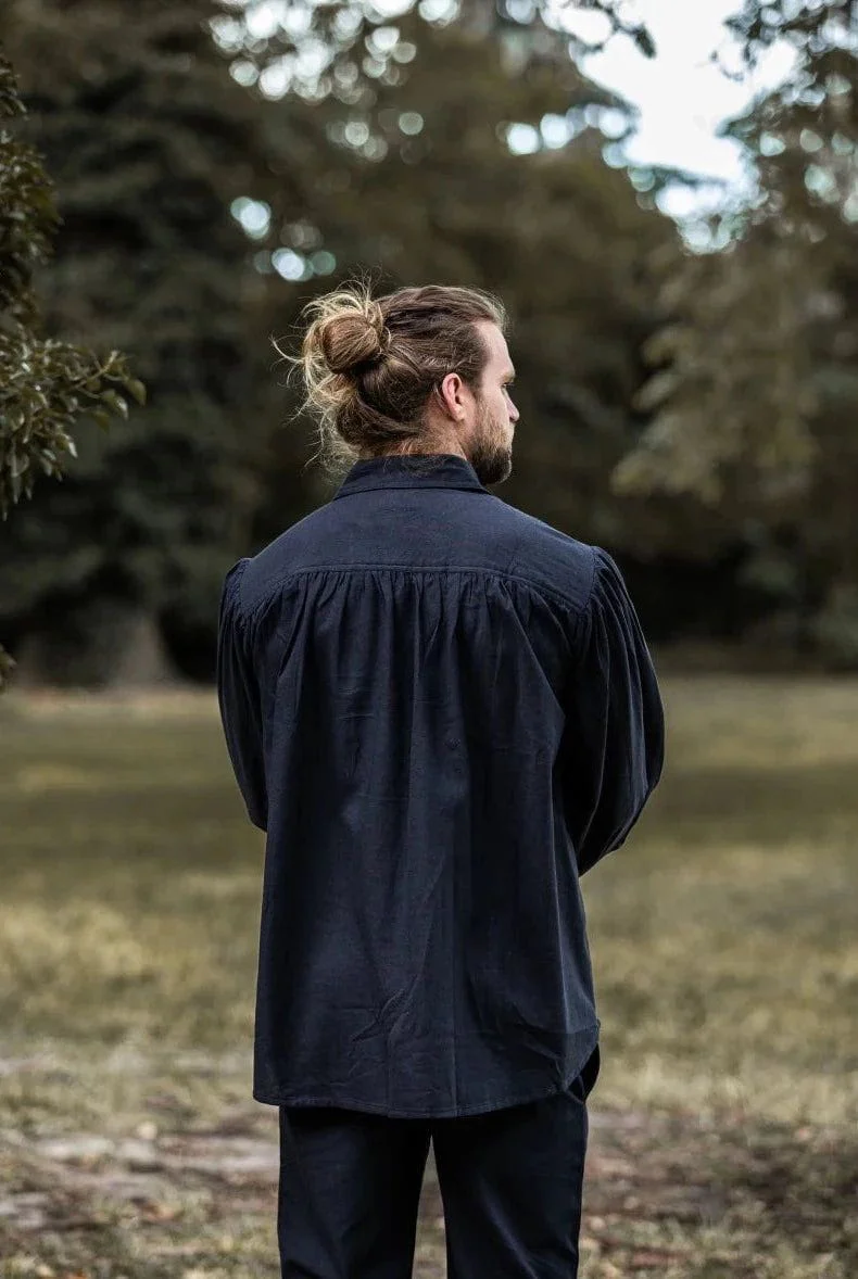 Loose Viking Shirt with Collar | V-Neck Design - Image 9