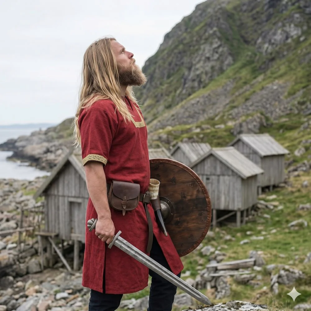 NEW ITEM - Viking Tunic - Red Short Sleeved Tunic - Image 3