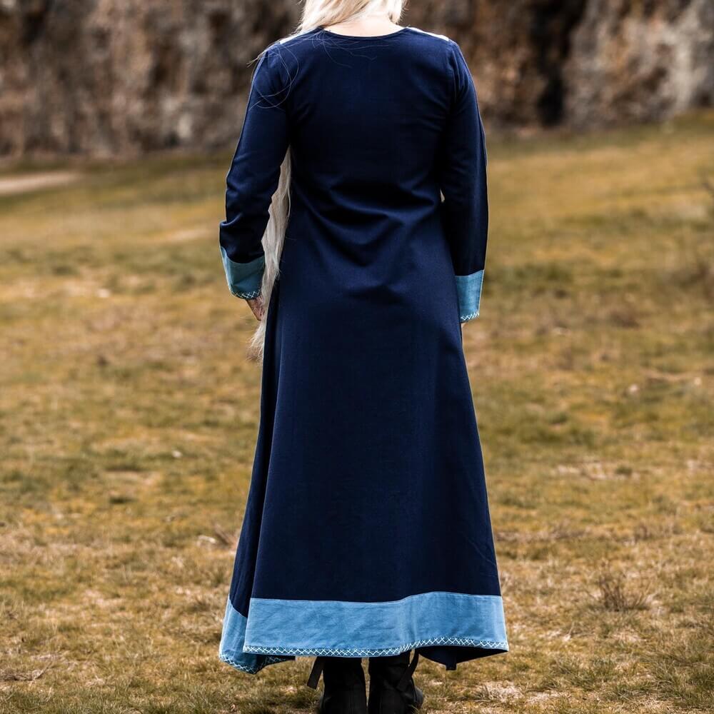NEW Viking Dress - Dark Blue with LightBlue trim - Image 2