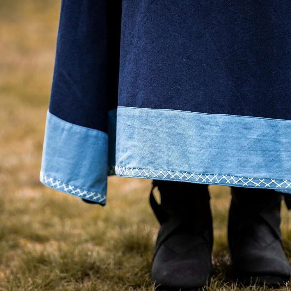 NEW Viking Dress - Dark Blue with LightBlue trim - Image 5