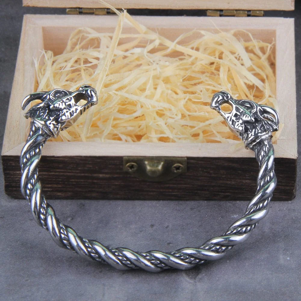Nidhogg Dragon Head Arm Ring Torc Bracelet - Image 5