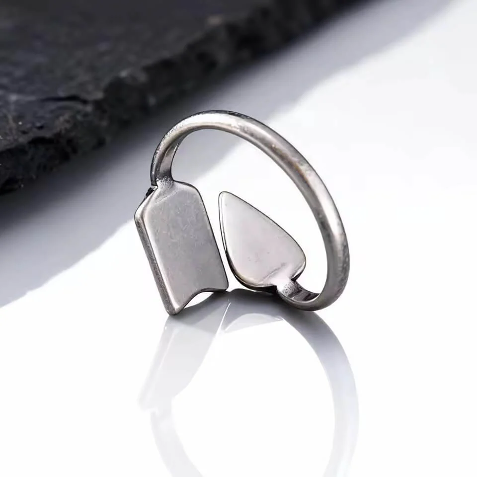 Nordic Tyr Arrow Ring | Minimalist Open Band - Image 3