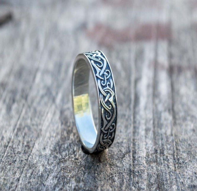 Viking-Inspired Ornament Ring | Handcrafted | Authentic Period Fashion - Image 2