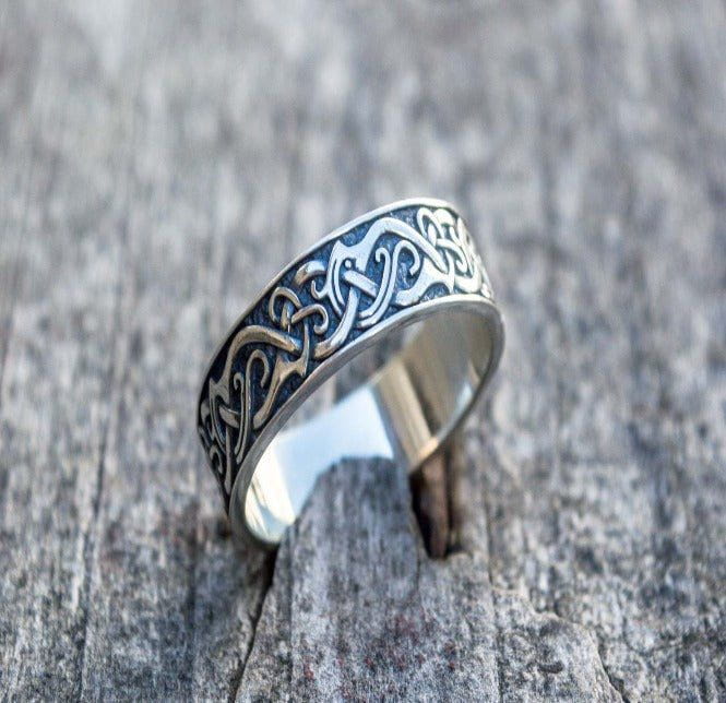 Viking-Inspired Ornament Ring | Handcrafted | Authentic Period Fashion - Image 4